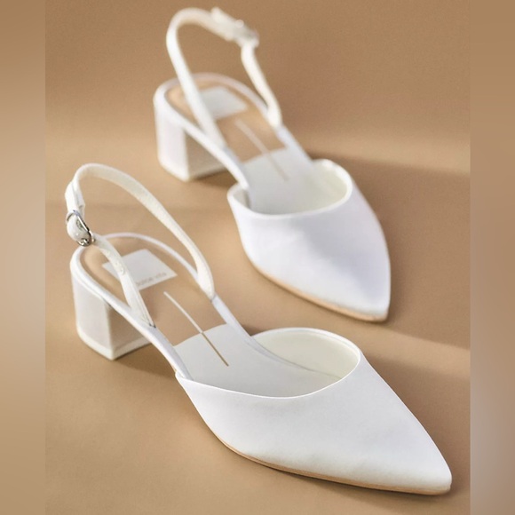 Dolce Vita Carel Heels – True White Satin – Size 6.5 - Picture 1 of 9